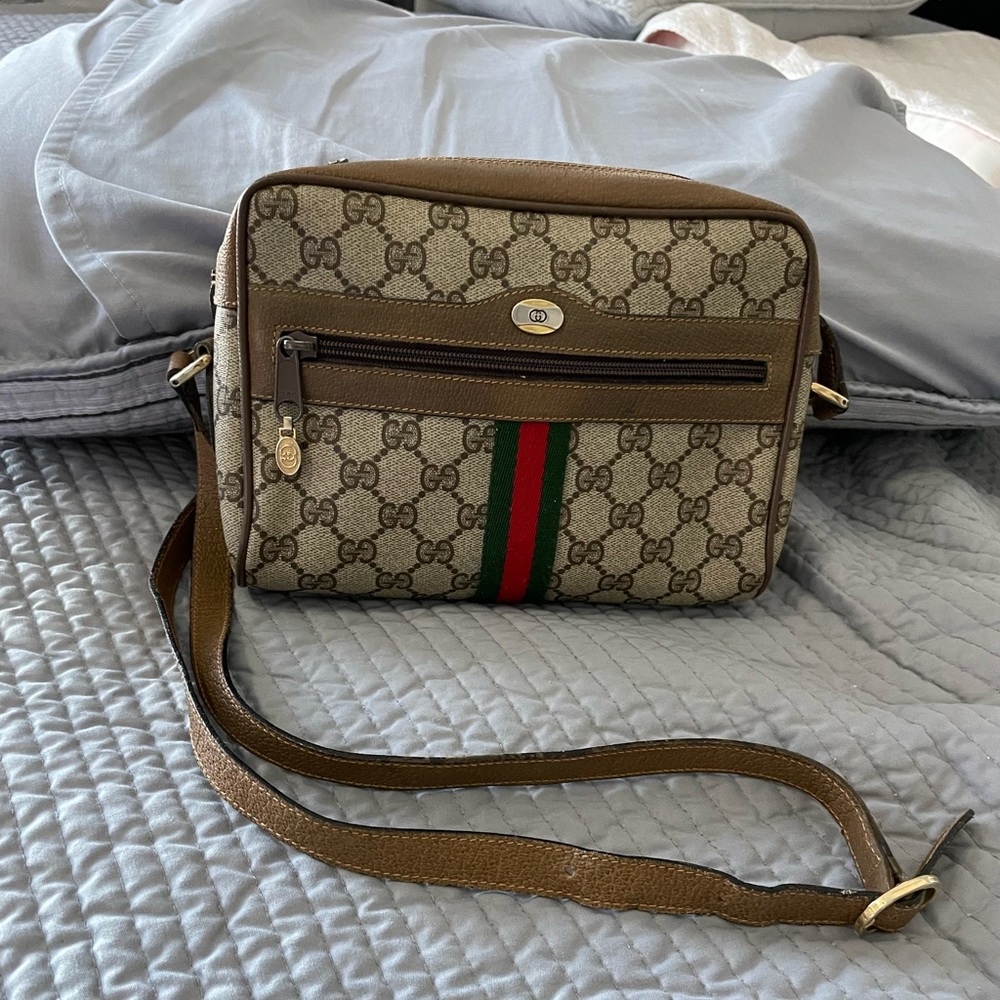 Authentic vintage brown Ophidia crossbody bag